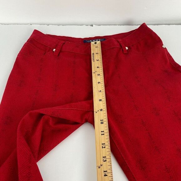 Lexi Jeans Womens Size 6 Straight Leg Red Stretch Cotton Blend Comfort Used - Picture 11 of 16